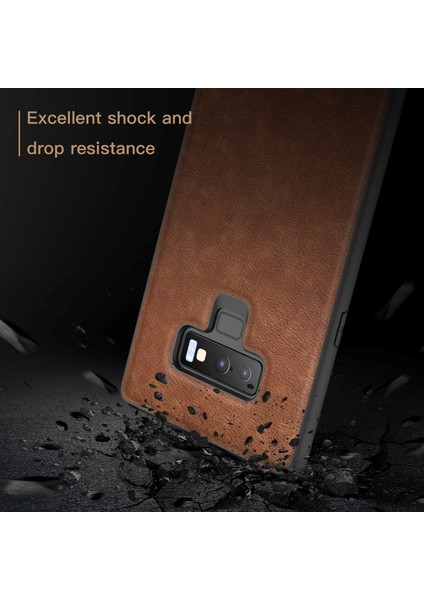 Samsung Galaxy Için Note9 N960 Retro Telefon Kılıf Anti -Drop Pu Deri+Tpu+Pc Koruyucu Kapak - Siyah (Yurt Dışından) modelleri