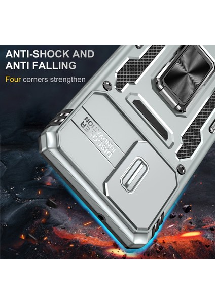 Samsung Galaxy S20 Plus 4g/5g Pc+Tpu Anti-Drop Anti-Drop Telefon Kasası Kickstand Slayt Kameralı Kamera Koruyucu Grey (Yurt Dışından) fiyatları