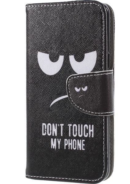 Desen Baskı Çapraz Doku Stand Samsung Galaxy S9 Için Cüzdan Deri Koruma Kapak Kılıfı - Kızgın Yüz (Yurt Dışından)