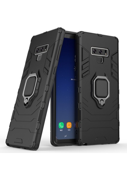 Samsung Galaxy Note9 N960 Için Serin Koruma Tutucu Kickstand Pc Tpu Hibrit Kılıf - Siyah (Yurt Dışından)