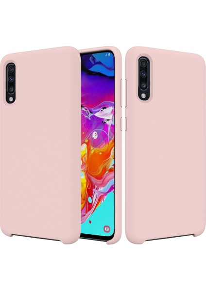 Samsung Galaxy A70 Yumuşak Sıvı Silikon Geri Koruyucu Kılıfı Kapak Çok Renkli Seçenekler Telefon Aksesuarı - Pembe (Yurt Dışından)
