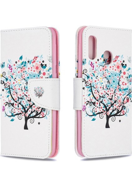 Samsung Galaxy A20E/A10E-SKULL Çiçekler Için Kart Cüzdan Yuvaları ile 3D Boyama Deseni Deri Telefon Kılıfı (Yurt Dışından) fırsatları