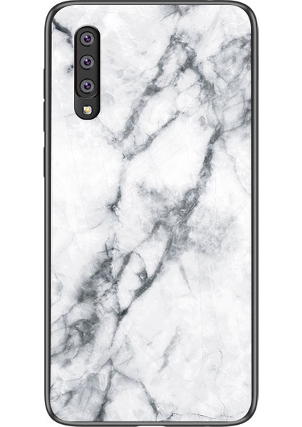 Samsung Galaxy A50/A50S/A30'LAR Için Mermer Tahıl Deseni Temperli Cam Pc+Tpu Telefon Kabuğu - Beyaz (Yurt Dışından) fiyatları