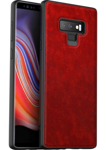 Samsung Galaxy Için Note9 N960 Retro Telefon Kılıf Anti Drop Pu Deri+Tpu+Pc Koruyucu Kapak - Kırmızı (Yurt Dışından)