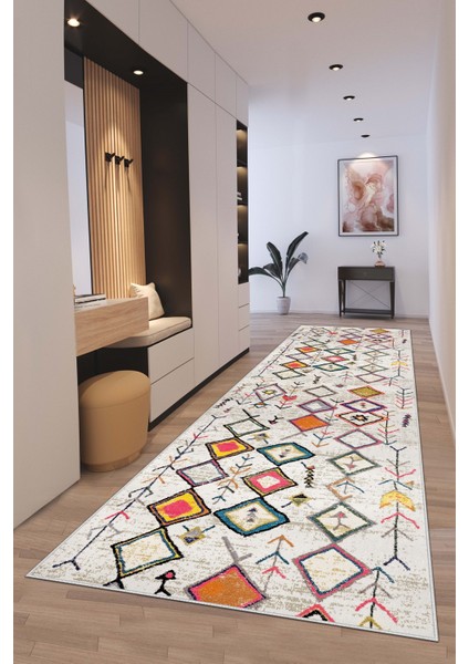 Makinede Yıkanabilir Kaymaz Taban Leke Tutmaz Modernkesme Yolluk Mutfak Yolluk Halı Yolluk