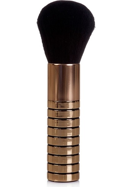 Lux Metal Büyük Pudra Fırçası Gold