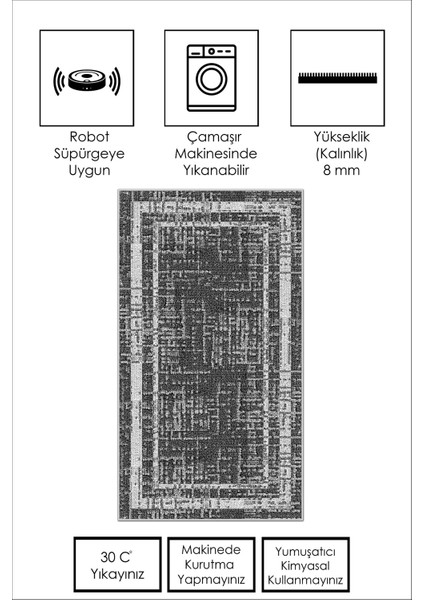 Yıkanabilir Kaymaz Leke Tutmaz Salon Halısı Mutfak Halısı Koridor Halısı Yolluk ve Paspas