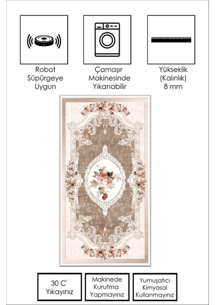 Yıkanabilir Kaymaz Leke Tutmaz Salon Halısı Mutfak Halısı Koridor Halısı Yolluk ve Paspas