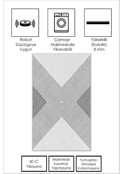 Yıkanabilir Kaymaz Leke Tutmaz Salon Halısı Mutfak Halısı Koridor Halısı Yolluk ve Paspas