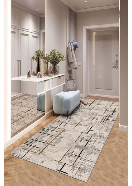 Makinede Yıkanabilir Kaymaz Taban Leke Tutmaz Modernkesme Yolluk Mutfak Yolluk Halı Yolluk