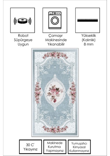 Yıkanabilir Kaymaz Leke Tutmaz Salon Halısı Mutfak Halısı Koridor Halısı Yolluk ve Paspas