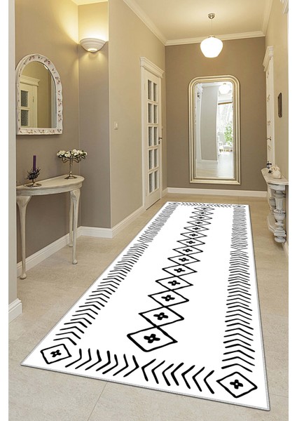 Makinede Yıkanabilir Kaymaz Taban Leke Tutmaz Modernkesme Yolluk Mutfak Yolluk Halı Yolluk