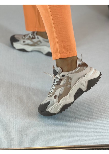 Cool Bağcıklı Bej Kadın Sneaker fırsatları
