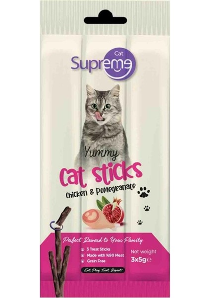 Cat Tavuklu ve Narlı Kedi Ödül Çubuğu 3 x 5 gr