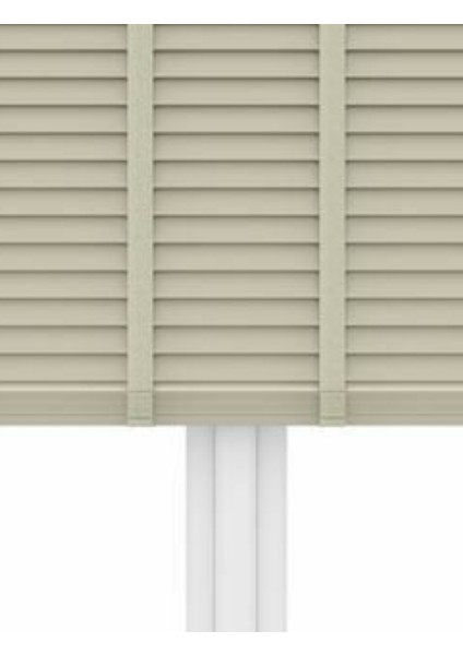 Wooden Blinds %100 Doğal Ahşap Jaluzi Perde 50MM, Alüminyum Kasalı Jaluzi - Bej Kurdelalı