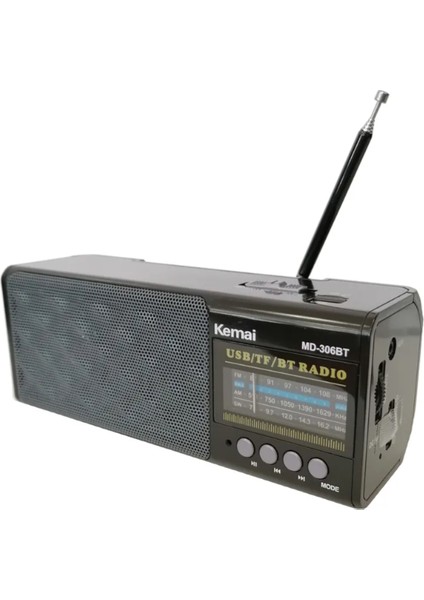 MD-306BT Bluetoothlu Nostalji Fm Radyo USB Hafıza Kartı Aux modelleri