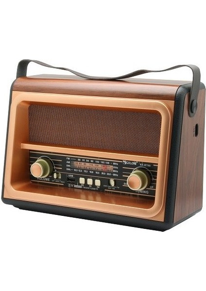 Bayındır Elektronik Gerçek Ahşap Bluetooth Fm Radyo Nostalji Müzik Kutusu Büyük Boy RX-BT89