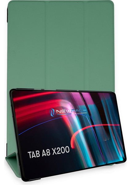 Samsung Galaxy X200 Tab A8 10.5 Kılıf Tablet Smart Kılıf - Koyu Yeşil