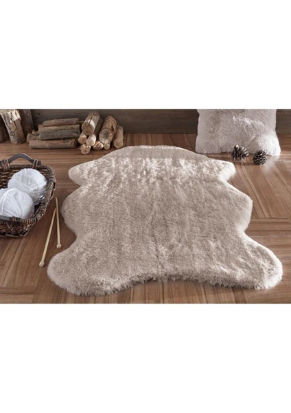 Linos Home Vizon Fluffy Kürk Peluş Halı Ayı Postu Post Kaymaz Taban Yumuşacık Modern Halı