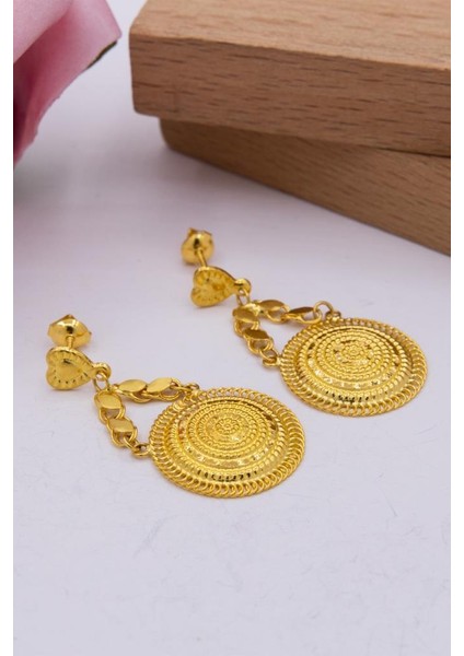 22 Ayar Altın Küpe Vidalı Klips Sallantılı Küpe fiyatları