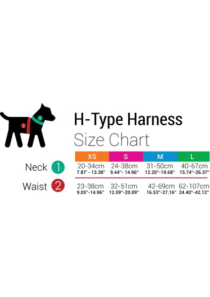 H Tipi Köpek Göğüs Tasması (Xs-S-M-L)