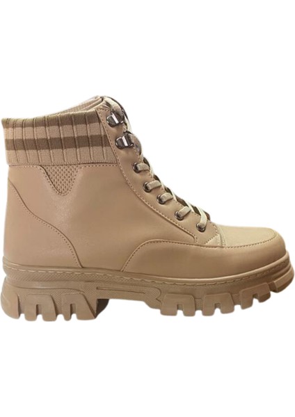 232-1427 Zn Kadın Bej Düz Bot