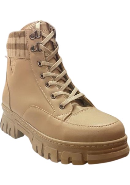 232-1427 Zn Kadın Bej Düz Bot