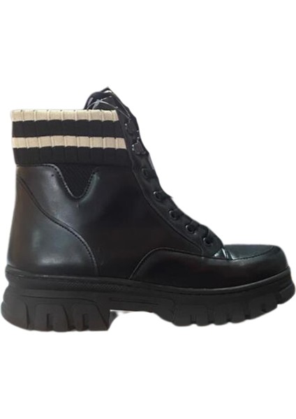 232-1427 Zn Kadın Siyah Düz Bot modelleri