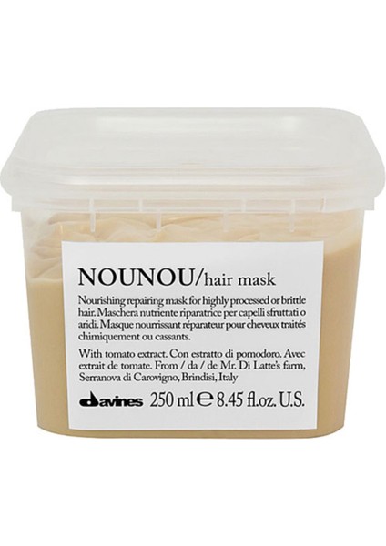 Vegan Nounou Besleyici ve Koruyucu Bakım Maskesi 250 ml Alyaonline