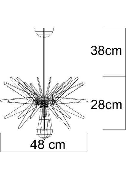 Lazer Kesim Mdf Sarkıt Avize