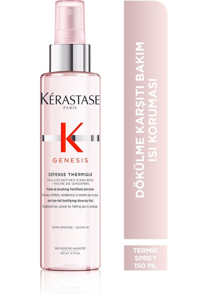 Vegan Genesis Défense Thermique Isıdan Koruyucu Saç Spreyi 150ML Alyaonline