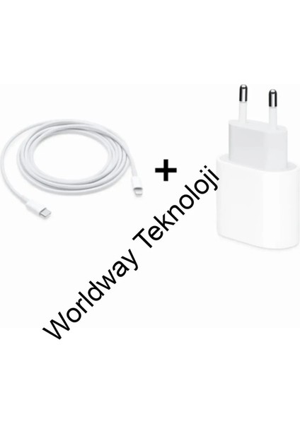 Apple Iphone 13 Pro Uyumlu Yeni Nesil Hızlı Şarj Aleti Seti Usb-C KABLO+20W Adaptör
