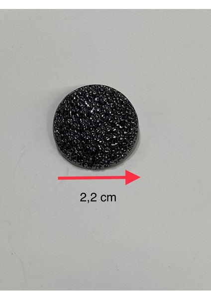 Ceket Kap Düğmesi / Tasarım Düğme/ Özel Kaplama Düğme / Antrasit 6'lı Set 2,2 cm