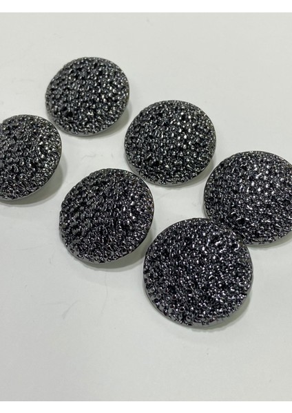 Ceket Kap Düğmesi / Tasarım Düğme/ Özel Kaplama Düğme / Antrasit 6'lı Set 2,2 cm