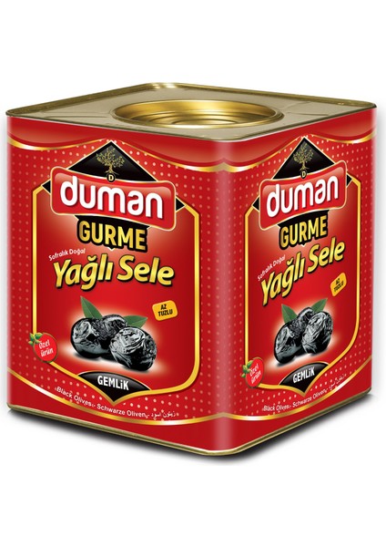 Duman Gurme Kahvaltılık Gemlik Siyah Zeytin L (230-260) Klb 10 kg