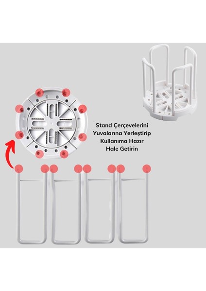 Tabak Bardak Kase Standı Bulaşık Kurutma Tutucu Mutfak Düzenleyici Organizatör