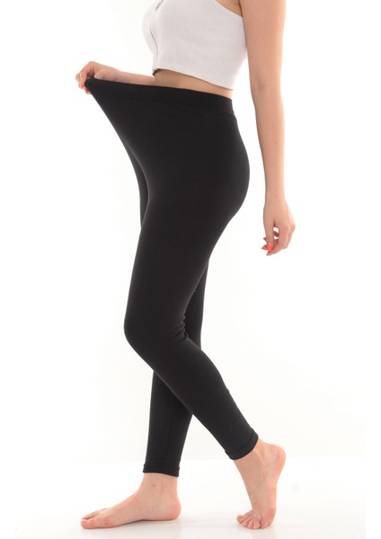 Unisex Şardonlu Pamuk Termal Tayt Siyah fiyatları