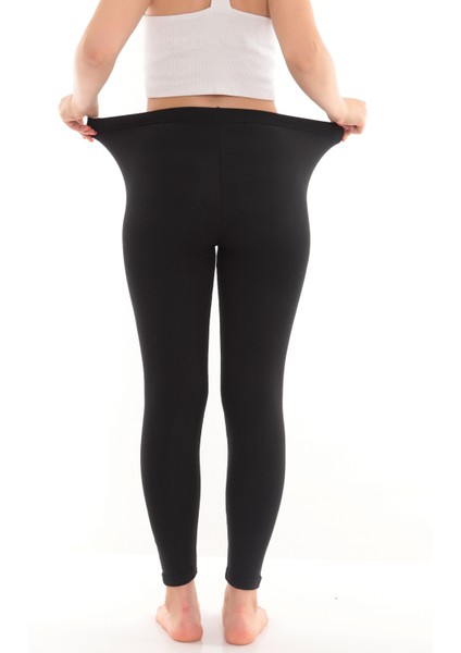 Unisex Şardonlu Pamuk Termal Tayt Siyah fırsatları