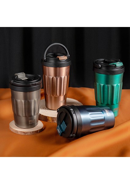 Coffe Mug Vakumlu Paslanmaz Çelik Taşıma Kulplu 400ML