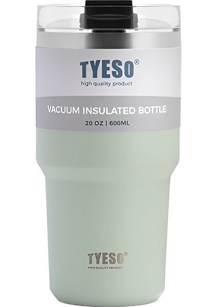 Tripletask Termos Vakumlu Paslanmaz Çelik Pipetli 600ML