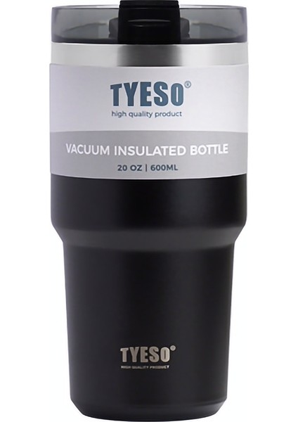 Tripletask Termos Vakumlu Paslanmaz Çelik Pipetli 600ML