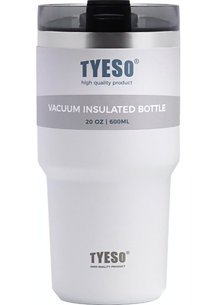 Tripletask Termos Vakumlu Paslanmaz Çelik Pipetli 600ML