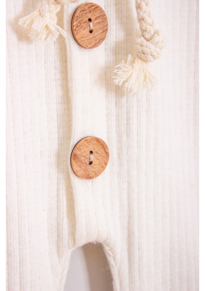 Adabebek %100 Pamuk Ahşap Düğmeli Kapşonlu Fitilli Tarz Şapkalı Bebek Tulum modelleri