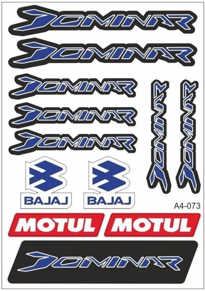 A4 Sticker 073 Tek Paket Çoklu Sticker