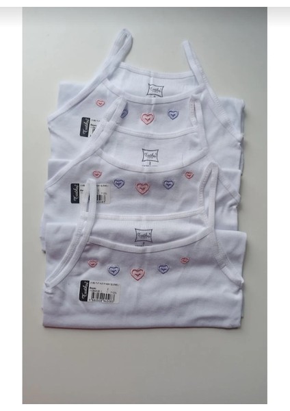 3'lü Kız Çocuk İp Askılı Atlet