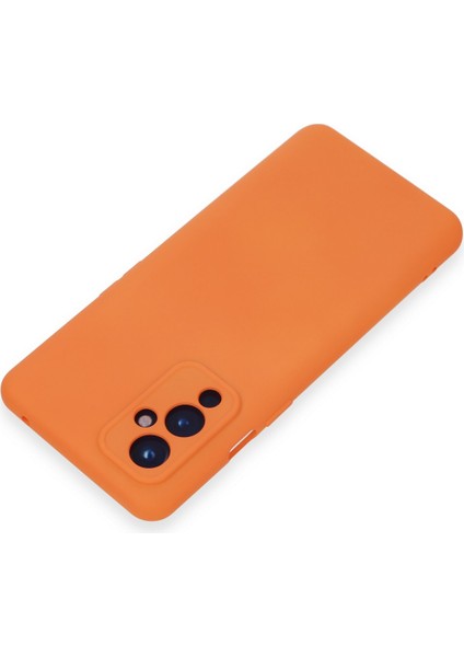 One Plus 9 Kılıf Nano Içi Kadife Silikon - Turuncu