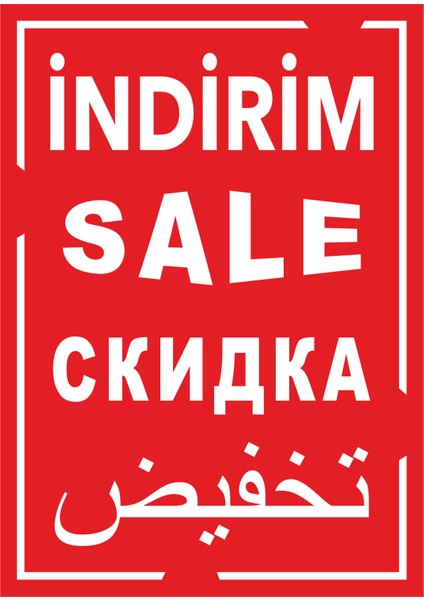 2Mak Sticker 5 mm Dekota (Forex) Malzeme Üzerine Uv Baskı 4 Dilde Indirim Levhası