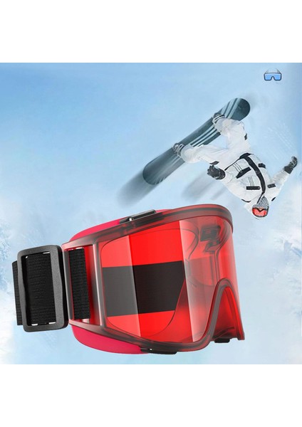 Kayak Gözlüğü Güneş Kar Gözlük Kırmızı Snowboard Glasses Ekonomik Seri Gözlük