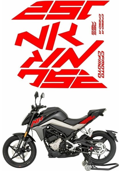 Cf Moto 250 Nk Sticker Seti Kırmızı