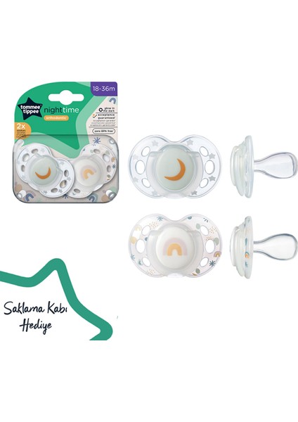 Tommee Tippee Closer To Nature Night Time İkili Emzik 18-36 Ay